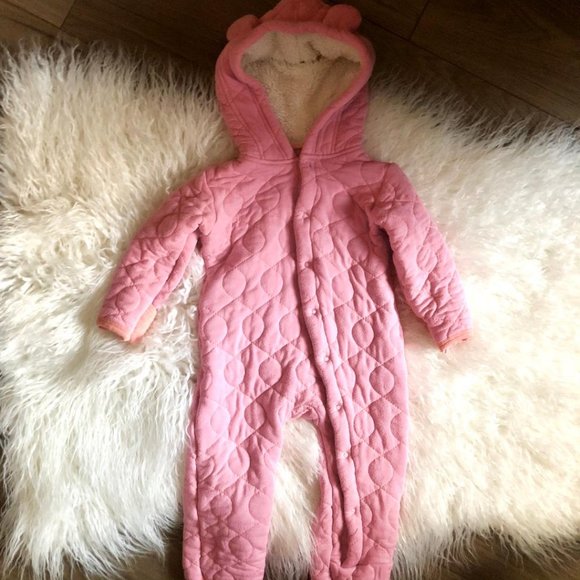 Kickee Pants Other - Kickee Pants Pink Animal Bear Quilted Onesie